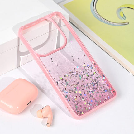 Maska za Xiaomi Redmi Note 14 5G roze Frame Glitter
