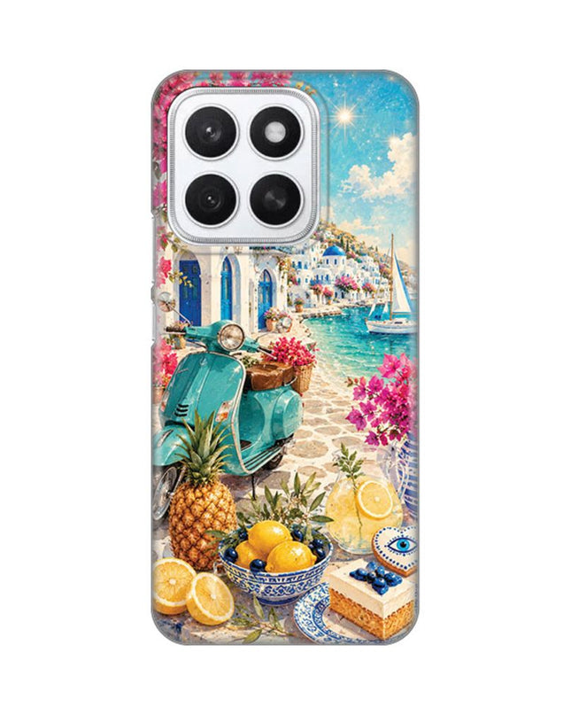 Maska za Honor X8c Summer in Greece Silikonska Print Skin