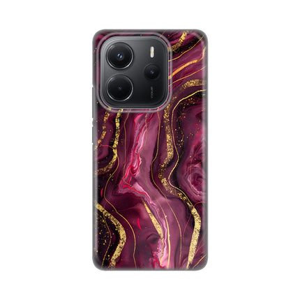 Maska za Xiaomi Redmi Note 14 4G (SRB) Burgundy Silikonska Print