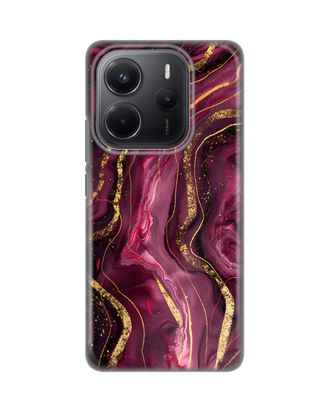 Maska za Xiaomi Redmi Note 14 4G (SRB) Burgundy Silikonska Print