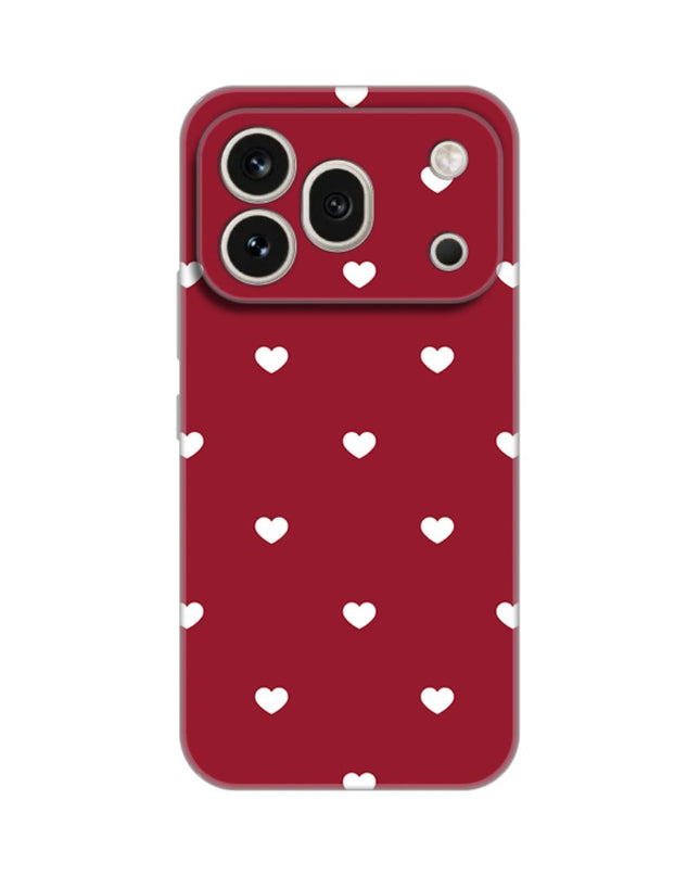 Maska za Honor 600 Pro Burgundy Hearts Silikonska Print Skin