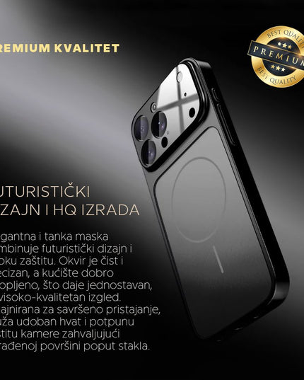 Maska za iPhone 15 Pro 6.1 crna Magsafe LookLike