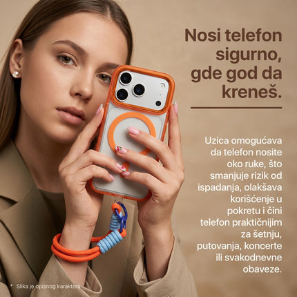 Maska za iPhone 17 6.3 roze Magsafe Loop