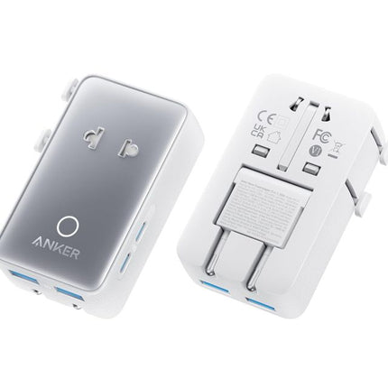 ANKER Nano 20W putni zidni punjač 5-portova (2x USB-A, 2x USB-C, utičnica EU na US, UK, AU i EU), bela