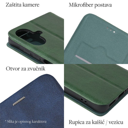 Maska za Honor Magic 8 Lite tamno plava Teracell Elegant Flip