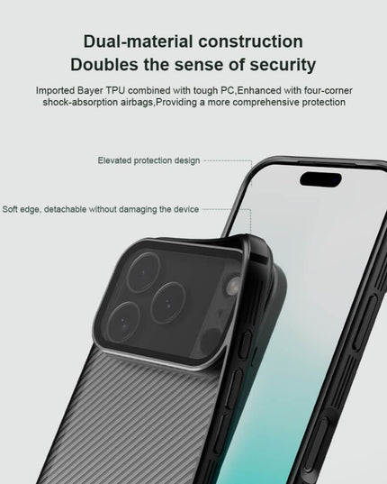 Maska za iPhone 17 Pro 6.3 crna (transparent kamera) Nillkin CamShield Prop