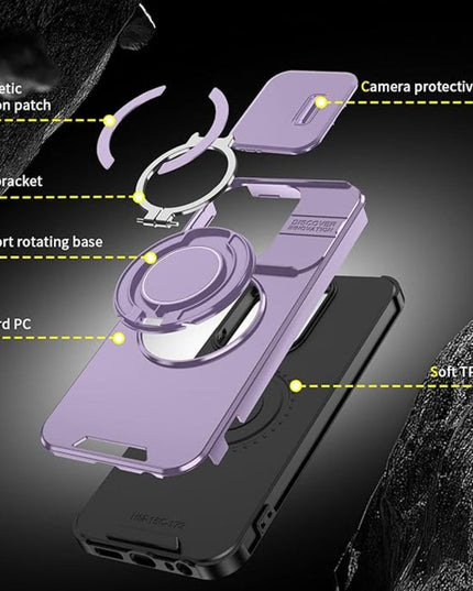 Maska za Xiaomi Redmi 15C 4G EU 173mm ljubicasta CamShield Ring stand