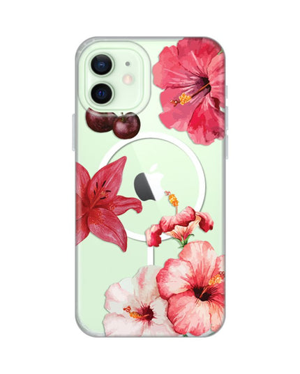 Maska za iPhone 12/12 Pro 6.1 Hibiscus Print Magsafe