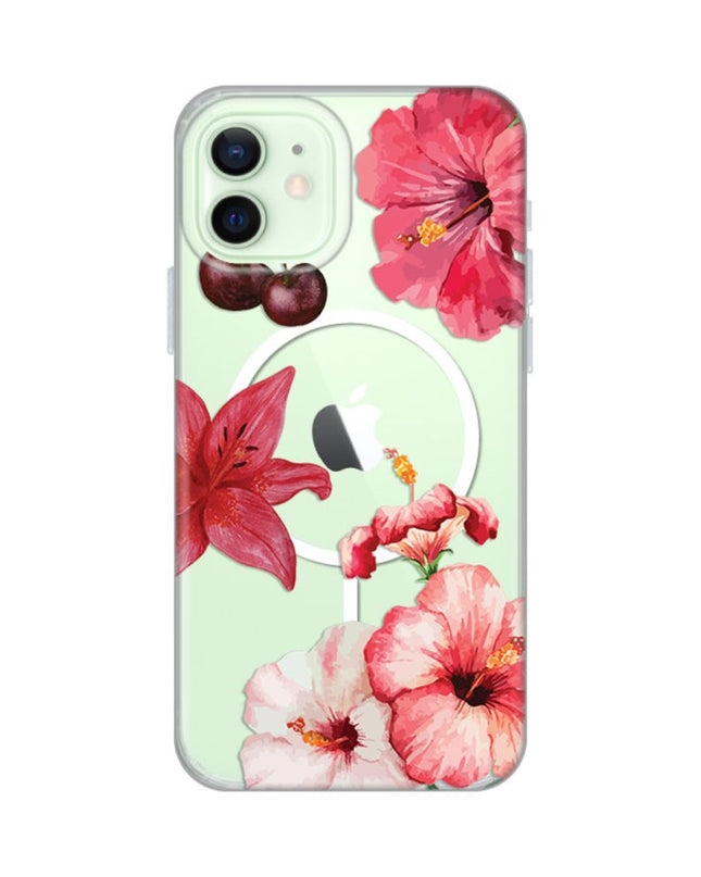 Maska za iPhone 12/12 Pro 6.1 Hibiscus Print Magsafe