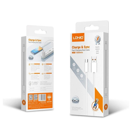 Data kabl LDNIO LS901 25W Fast micro USB beli 1m