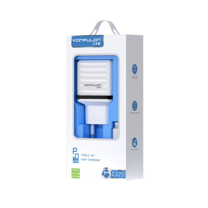 Kucni punjac KONFULON C32D+DC13 PD 20W sa iPhone lightning kablom