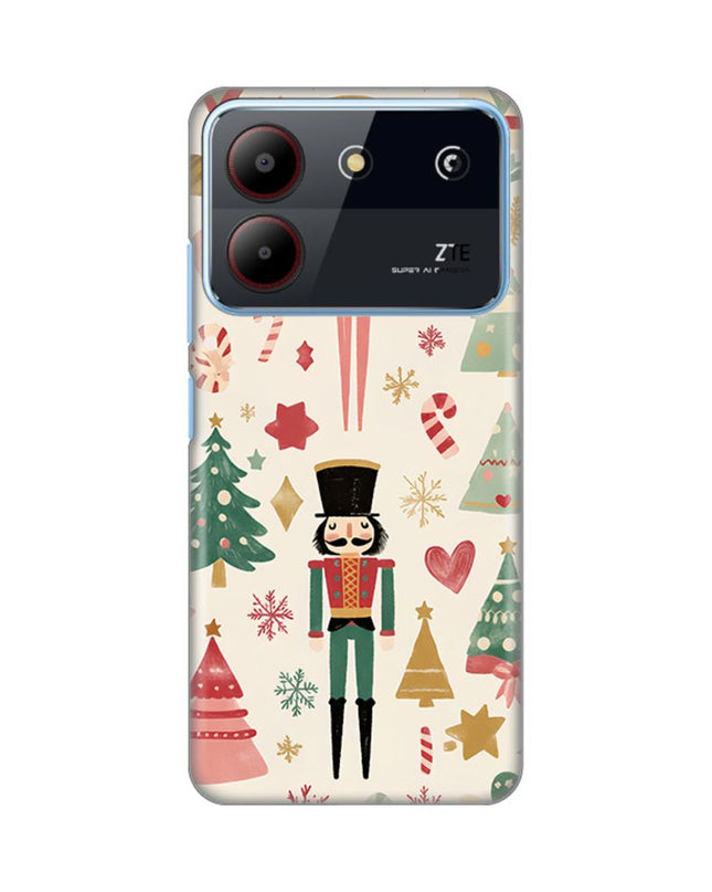 Maska za ZTE Blade A54 Vintage Christmas Silikonska Print