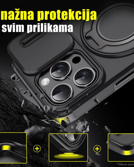 Maska za Samsung A376B Galaxy A37 5G ljubicasta CamShield Ring stand