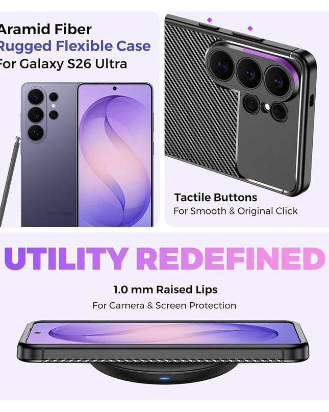 Maska za Samsung S948B Galaxy S26 Ultra crna Defender Carbon