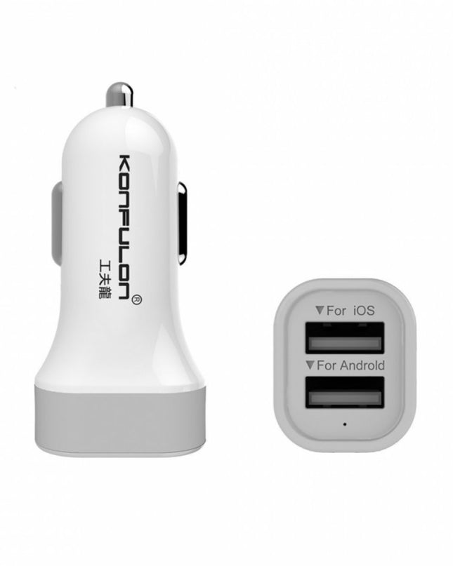 Auto punjac KONFULON C17 dual USB 5V 2.1A sivi