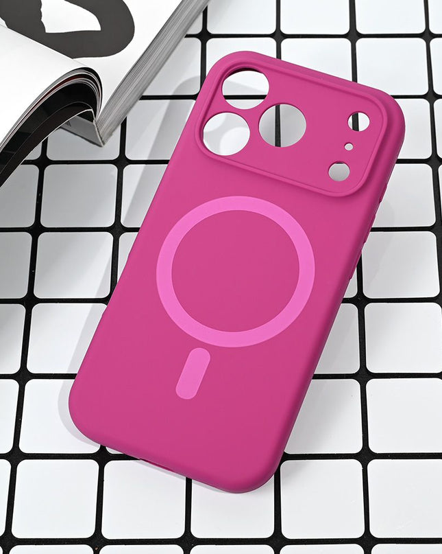 Maska za iPhone 17 Pro 6.3 tamno pink Magsafe Pure color