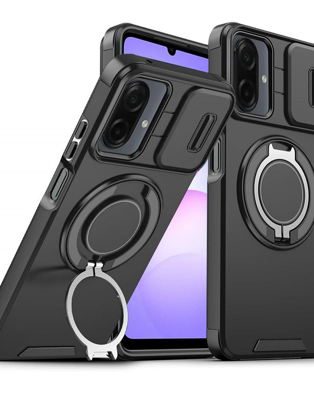 Maska za Samsung A075F Galaxy A07 crna CamShield Ring stand