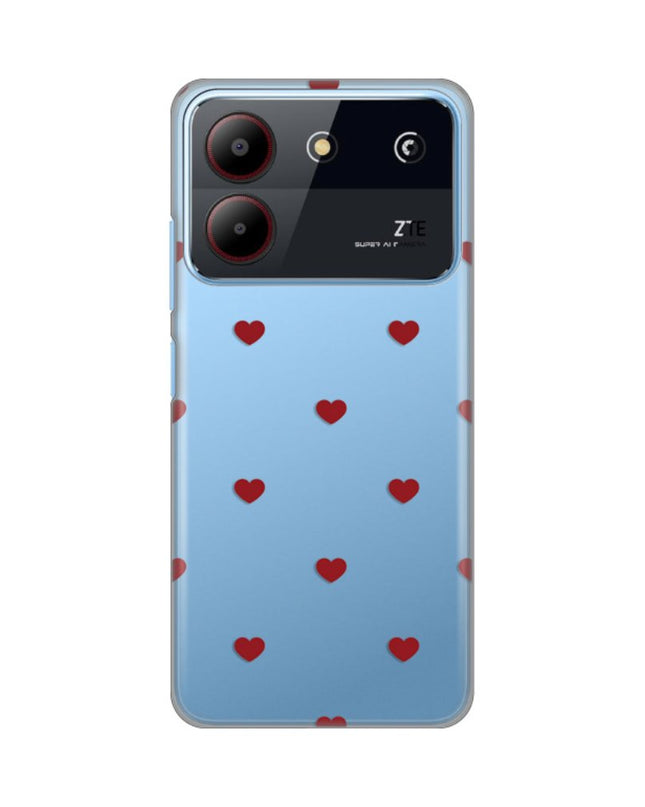 Maska za ZTE Blade A54 Red Hearts Silikonska Print