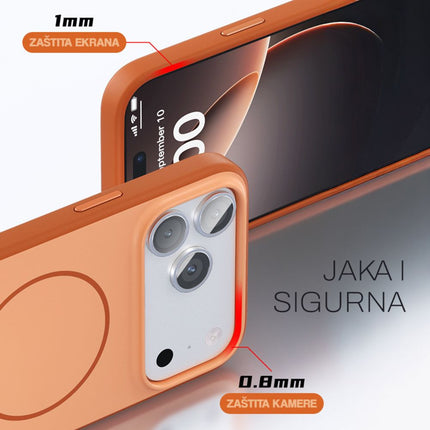Maska za Honor Magic 8 Lite narandzasta Magsafe Matte Line