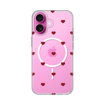 Maska za iPhone 16 6.1 Red Hearts Print Magsafe