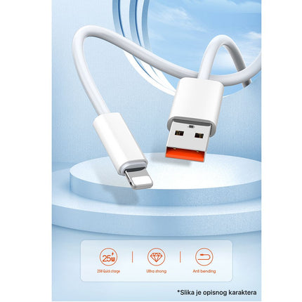 Data kabl LDNIO LS892 25W Fast Type C beli 2m