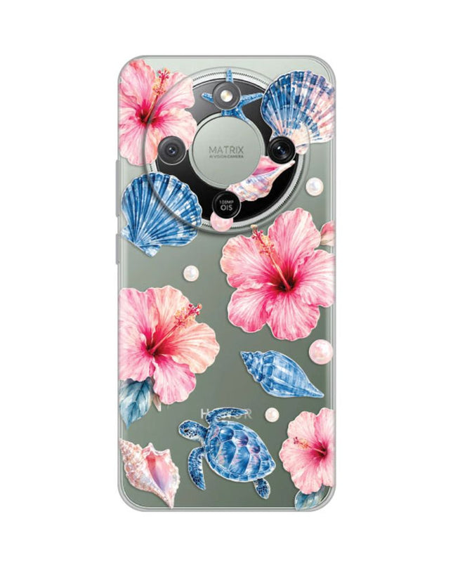 Maska za Honor Magic 8 Lite Hibiscus Sea Silikonska Print Skin