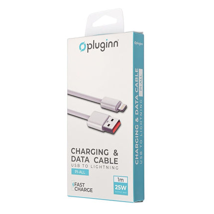 Data kabl Pluginn fast 25W USB na lightning beli 1m