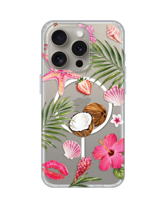 Maska za iPhone 15 Pro 6.1 Coconut Paradise Print Magsafe