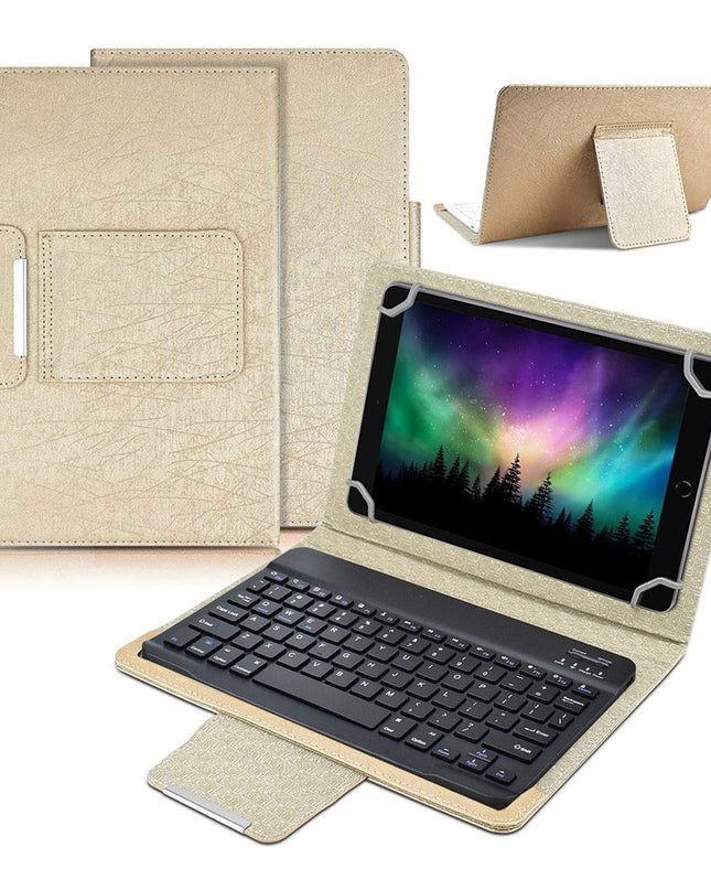 "Torbica sa Bluetooth Tastaturom Leather za Tablet 10"" Univerzalna zlatna"