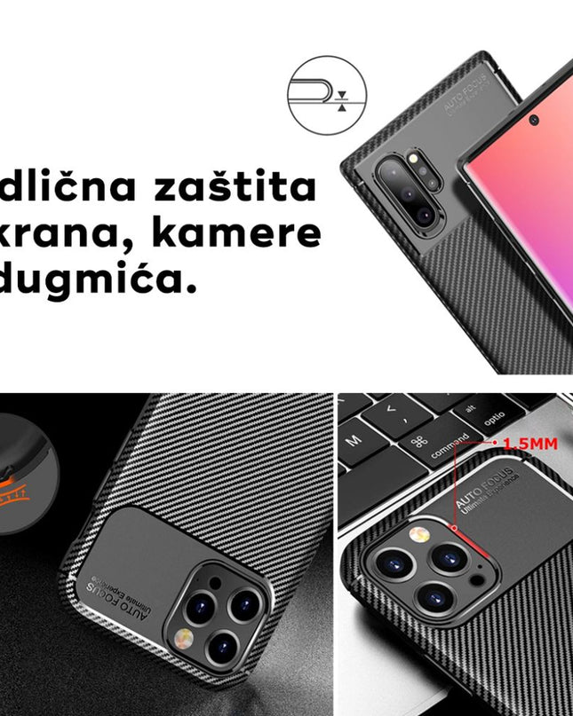 Maska za iPhone 17 6.3 crna Defender Carbon