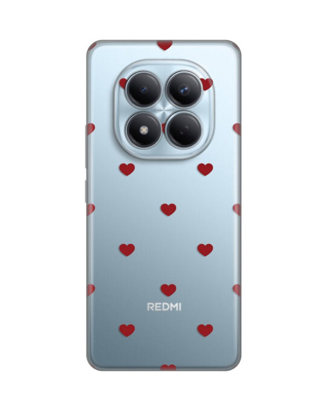 Maska za Xiaomi Redmi Note 15 Pro 4G Red Hearts Silikonska Print