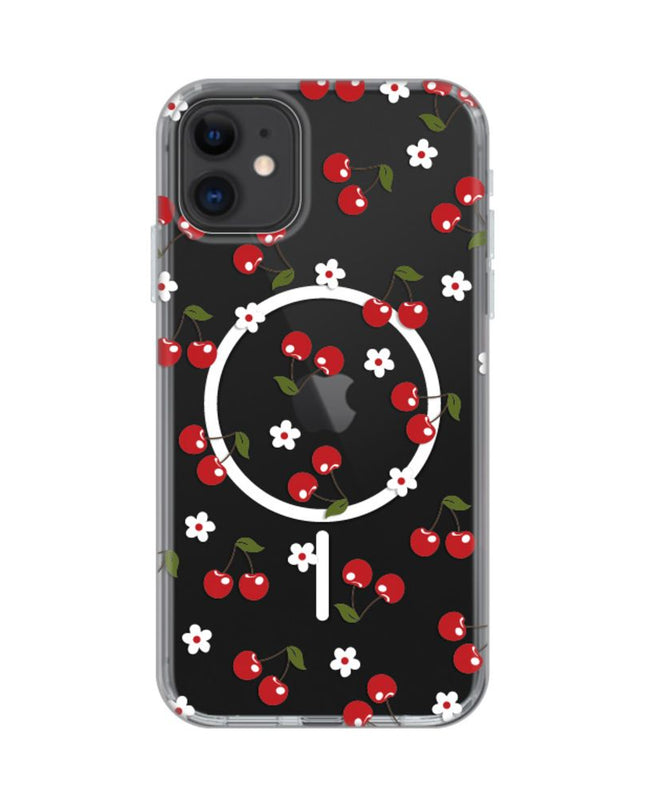 Maska za iPhone 11 6.1 Cute Cherries Print Magsafe