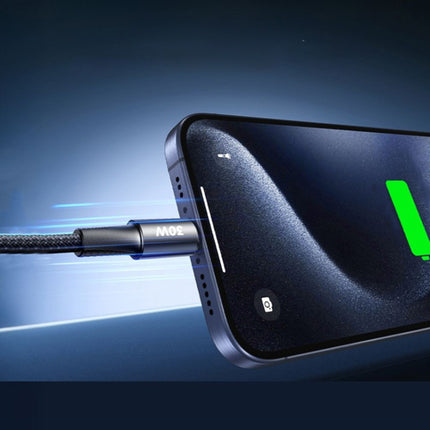 Data kabl REMAX Velocity CB25 Fast charging 30W Type C na iPhone lightning 1.2M crni