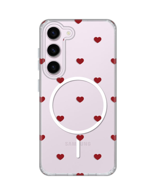 Maska za Samsung S911B Galaxy S23 Red Hearts Print Magsafe