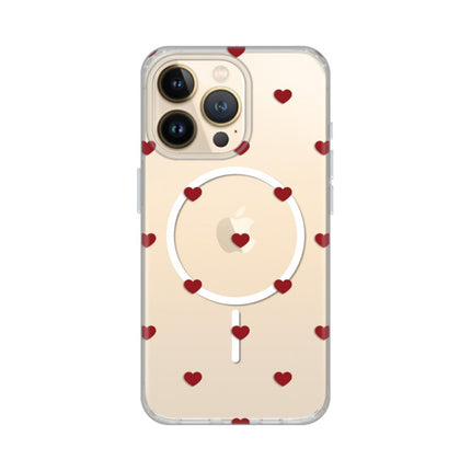 Maska za iPhone 13 Pro 6.1 Red Hearts Print Magsafe