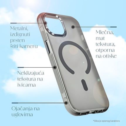 Maska za iPhone 16 Pro Max 6.9 crna Magsafe Glow