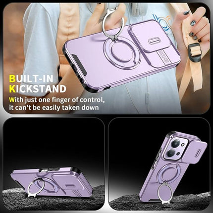Maska za Xiaomi Redmi 15C 4G EU 173mm ljubicasta CamShield Ring stand
