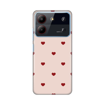 Maska za ZTE Blade A54 Beige Hearts Silikonska Print