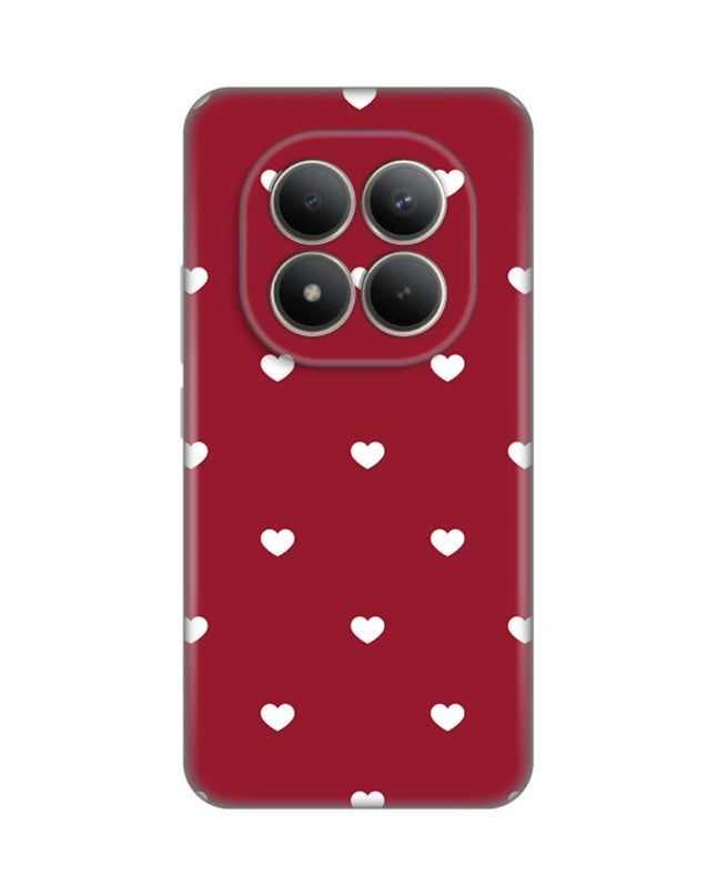 Maska za Xiaomi Redmi Note 15 Pro Plus 5G Burgundy Hearts Silikonska Print Skin