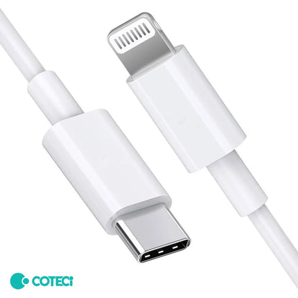Data kabl Coteci CS2165 3A PD na iPhone lightning beli 1m