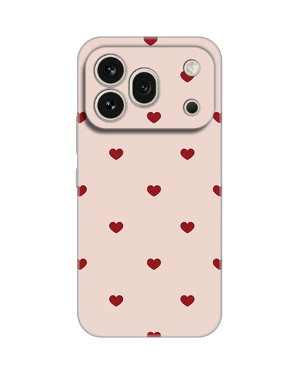 Maska za Honor 600 Pro Beige Hearts Silikonska Print