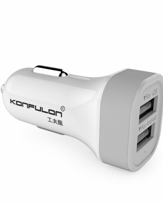 Auto punjac KONFULON C17 dual USB 5V 2.1A sivi