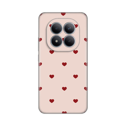 Maska za Xiaomi Redmi Note 15 Pro Plus 5G Beige Hearts Silikonska Print