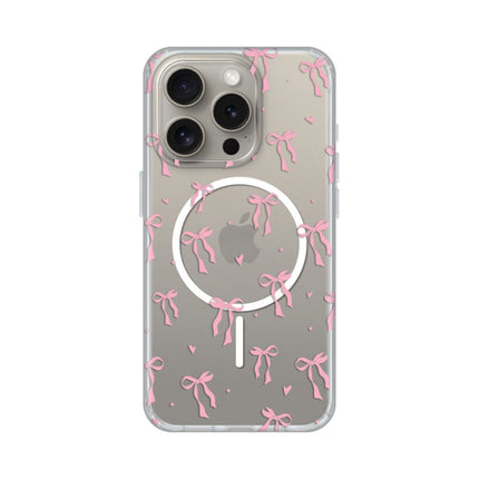 Maska za iPhone 15 Pro 6.1 Cute Bows Print Magsafe