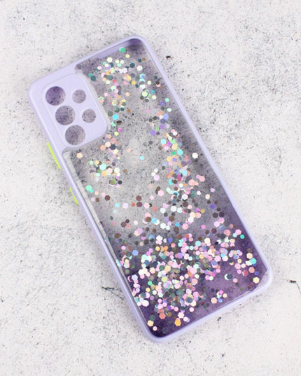 Maska za Samsung A325F Galaxy A32 4G (EU) ljubicasta Frame Glitter