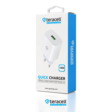 Kucni punjac Teracell Evolution TC-09 QC3.0 18W sa Type c kablom beli CE