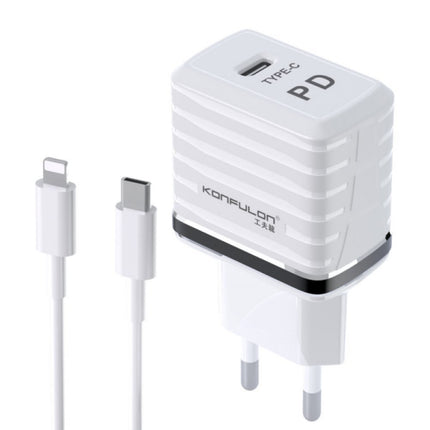 Kucni punjac KONFULON C32D+DC13 PD 20W sa iPhone lightning kablom