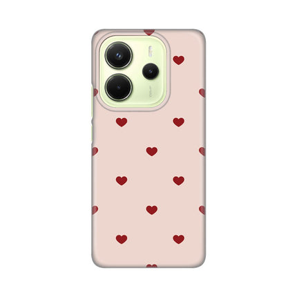 Maska za Xiaomi Redmi Note 14 4G (SRB) Beige Hearts Silikonska Print