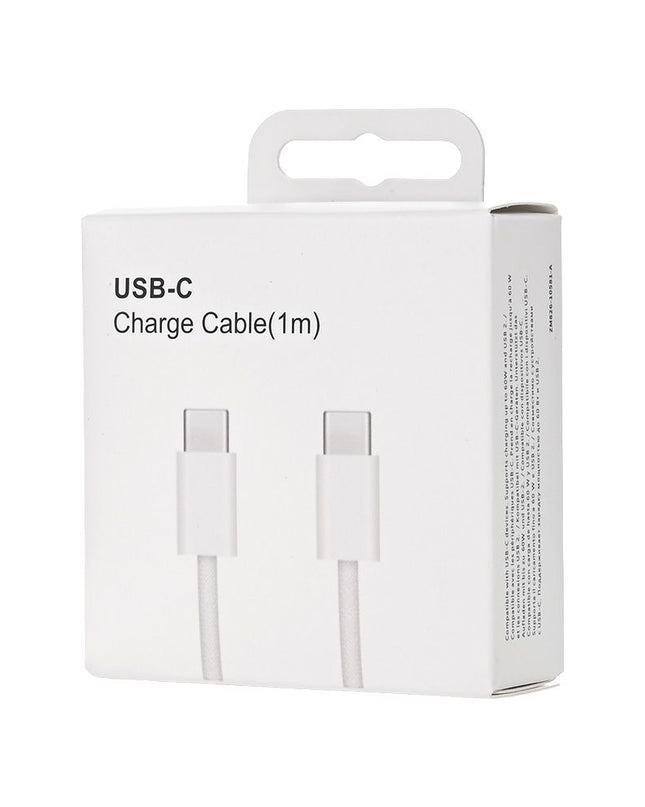 Data kabl L za iPhone 15-17 60W Type C na Type C beli 1m