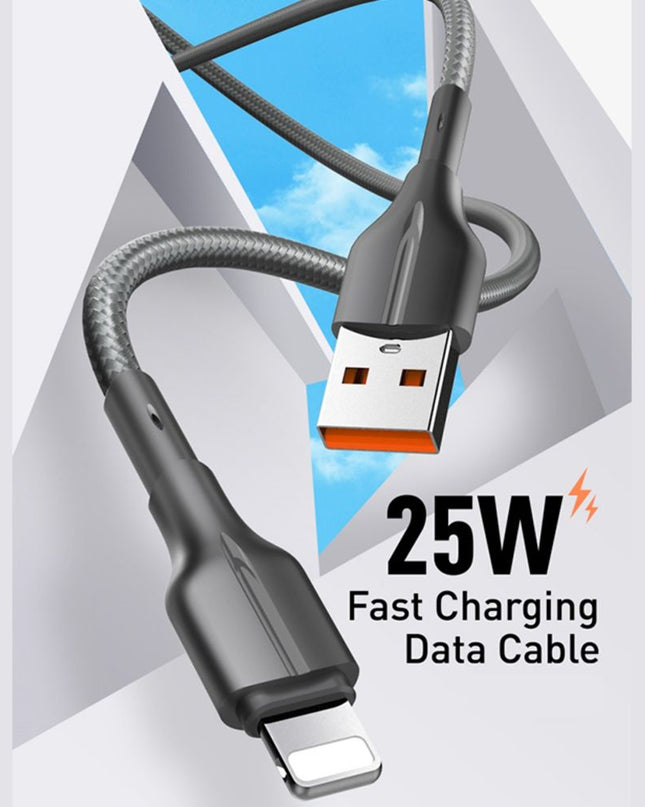 Data kabl LDNIO LS851 25W Fast iPhone lightning sivi 1m